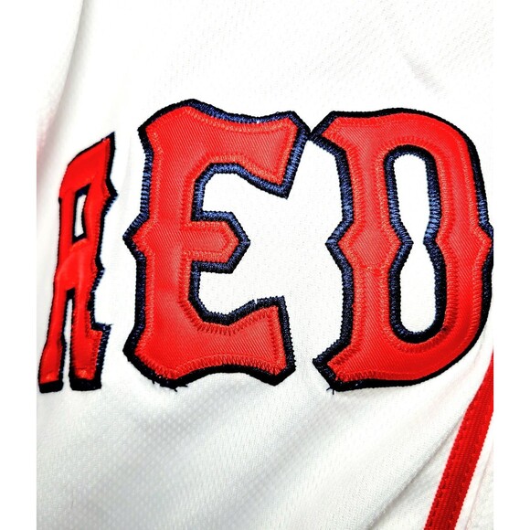 BOSTON RED SOX MAJESTIC STITCHED ONFIELD MLB #40 Jersey White Size 48 *flaw* NWT - Picture 6 of 11